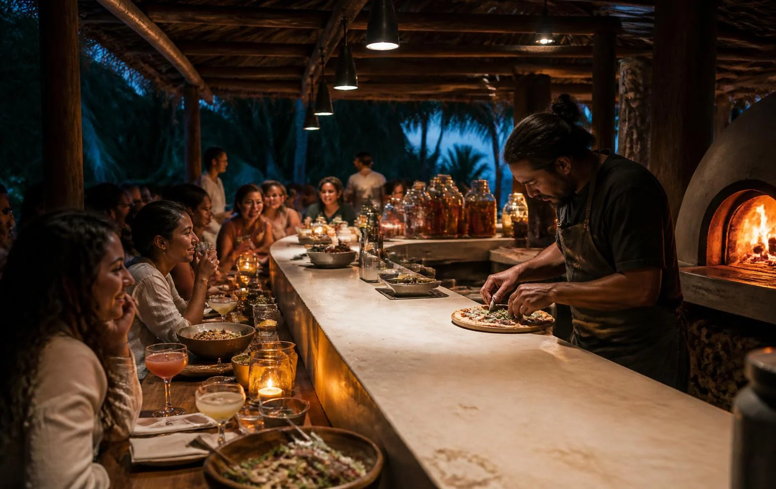TURIYA culture bar concept with a wood-fired oven and communal dining